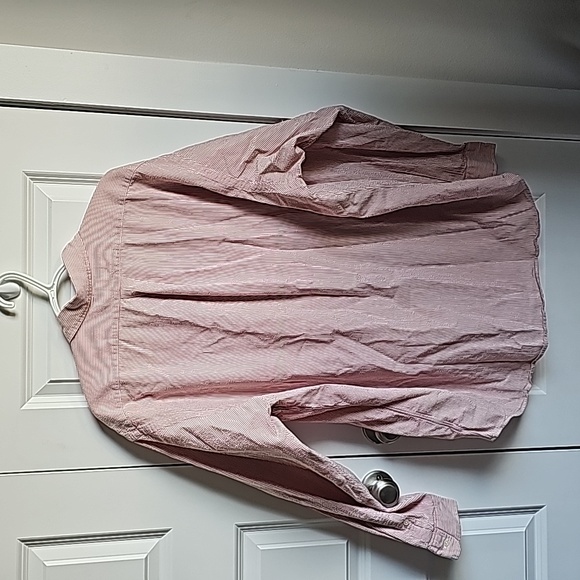 Ralph Lauren Red and White Searsucker Long Sleeve Button Down Men's Size XL EUC - Picture 6 of 6